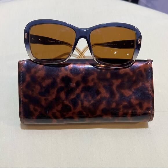TORY BURCH Eyeglass Frames TY 7025 Sunglasses 951/13 Brown 58-16-130 with case - Picture 1 of 6
